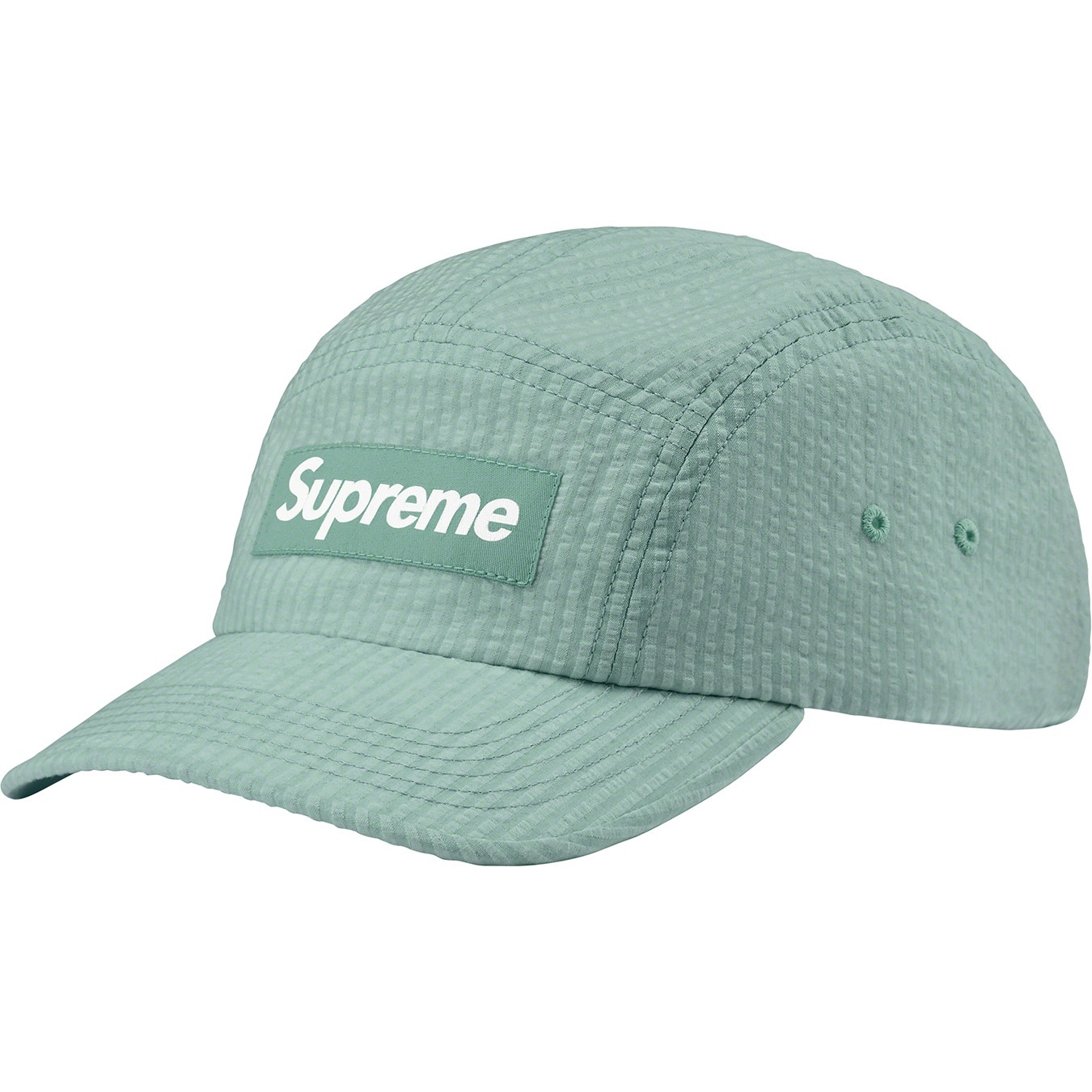 Washed Seersucker Camp Cap view 6